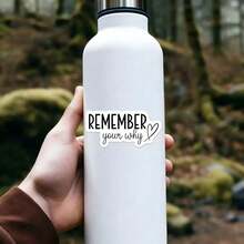 1pc "Remember Your Original Intention" Inspirational Sticker - Motivational Positive Quote Sticker | Suitable For Laptop, Water Bottle And Notebook - Multicolor - View 4
