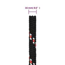 vidaXL Bootsseil Schwarz 16 mm 100 m Polypropylen Gartenseil, DIY-Projekte mit gedrehtem Seil für drinnen und draußen, Gartenseilbinden, Gartendekorationen, Partys, Boote im Freien - A - Übersicht 5