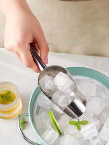 1pc Multifunctional Stainless Steel Ice Scoop, Provides 3 Sizes, Designed Thick And Durable, Easy To Clean. Suitable For Ice Cubes, Grains, Coffee, Flour, Food, Tea Leaves, Popcorn, Sugar, Nuts, Rice And More. Applicable For Ladle, Cocktail Ice Scoop, Reusable Ice Scoop, Stainless Steel Ice Bucket Scoop - Multicolor - View 9