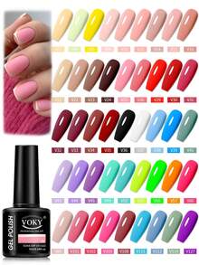 VOKY 7pcs Colorful Gel Nail Polish Set - Vibrant Colors, All Season Use, Perfect Choice For Hand And Foot Nail Care, Gel Nail Polish - Multicolor - View 1