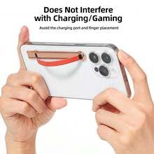 Ultra Thin Back Sticker Mobile Phone Holder Zinc Alloy Adhesive Foldable Non-Slip Hand Stand - Multicolor - View 3