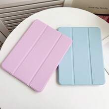 Bao da máy tính bảng cao cấp bằng da PU, gập 3 phần, có ngăn đựng bút và chân đế gập, chống sốc, bảo vệ toàn diện, tương thích với Samsung Tab S9 S10 Lite, iPad 11 10.9 2025 và Redmi Pad 2. - Hồng - Xem 7