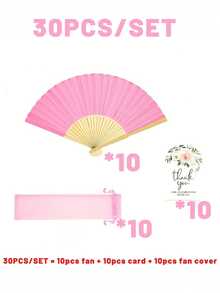Regalo para ella/él 3/15/30 piezas/Set, Juego de abanicos de papel rosa para bodas, abanicos plegables con etiquetas de agradecimiento y bolsas de tul, regalos para damas de honor, adecuado para decoraciones de bodas, accesorios para fotos de despedida de soltero, regalos perfectos para bodas, ideal para reuniones y eventos - Multicolor - Ver 14