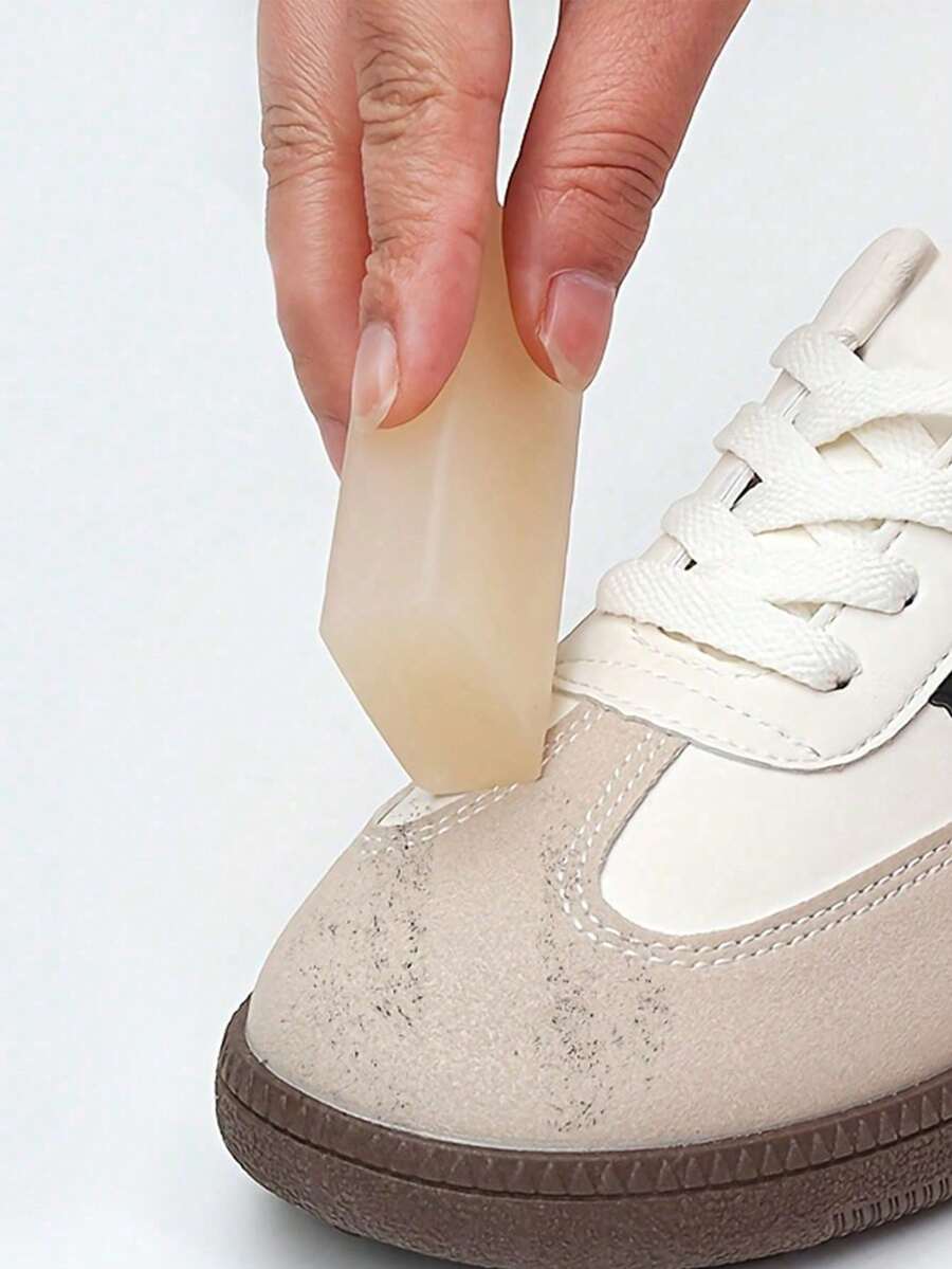 1个高品质PVC鞋履清洁橡皮擦 - 可去除运动鞋、绒面革和磨砂皮鞋上的污渍和灰尘 - 非常适合保养和维护白色鞋子、雪地靴等。清洁工具，清洁产品