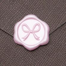 30pcs 3D Bow Wax Seal Stickers - Elegant Self-Adhesive Champagne Color Seals, Suitable For Wedding Invitations, Gift Packaging Decoration, Envelopes, Christmas And Party Decorations, Greeting Cards - 蝴蝶結 - 查看 10