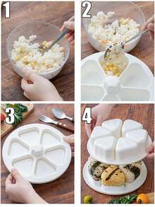 1pc 6 Cavity Triangle Rice Ball Mold,Japanese Rice And Vegetable Roll Making Mold, DIY Triangle Sushi Mold,Plastic Six Hole Rice And Vegetable Roll Mold, Laver Rice Wrapping Tool,Reusable, Suitable For Gifts To Parents,Family, Good Friends,Neighbors - View 8