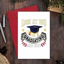 1 pieza Tarjeta de graduación divertida - Tarjetas de graduación - Tarjeta de graduación universitaria - Tarjeta de graduación de escuela secundaria - Tarjeta de graduación para nieta - Tarjeta de graduación para nieto - Felicitaciones - Talla única - Ver 6