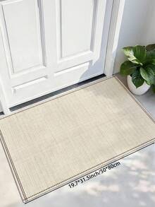 Thảm trải sàn họa tiết sọc tối giản màu mơ, làm từ chất liệu vải nhung mềm mại và thoải mái, dễ vệ sinh, đế chống trơn trượt, thích hợp trang trí phòng khách, phòng ngủ, phòng tắm, nhà bếp, phòng ăn, văn phòng và các dịp lễ hội. - Màu be - Xem 16