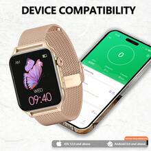 EIGIIS Jam Tangan Pintar Wanita Layar HD 1,96 inci dengan Lampu LED, 100+ Mode Olahraga, Pemantauan Kesehatan, Kompatibel dengan iOS dan Android, Cocok Sebagai Hadiah untuk Pacar/Kerabat di Hari Ibu - View 12