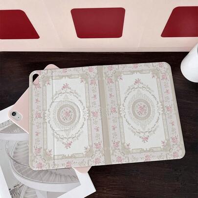 1 Ốp lưng họa tiết hoa Pháp cổ điển cho iPad, ốp thông minh xoay 360° và có thể gập lại cho iPad - Tương thích với iPad Air 6/5/4, iPad 10 (10.9"), iPad Pro 2024/Air M3/A16 2036 - Hoàn hảo cho công việc, du lịch và sử dụng tại nhà, tương thích với Pad