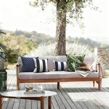 LVTXIII - Paquete de 2 fundas de almohada para exteriores solo 18 x 18 pulgadas fundas de cojín cuadradas repelentes al agua para muebles de patio jardín sofá color azul marino - Azul marino de espiga - Ver 6