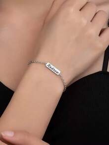 1 chiếc vòng tay tùy chỉnh, thiết kế rỗng dài, vòng tay tinh tế, vòng tay thời trang unisex, đeo được quanh năm, món quà hoàn hảo cho bạn bè. - Nhiều màu - Xem 6