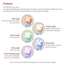 AXH Nuevo dispositivo de belleza facial mini, Bastón de masaje de rejuvenecimiento de la piel con LED, Masajeador facial para el cuidado de la piel, Dispositivo de rejuvenecimiento de la piel con fotones LED, Instrumento de belleza recargable por USB para la cara y el cuello, Capacidad de la batería: 400mAh - Blanco - Ver 8