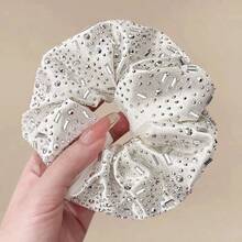 1个奢华宽版水钻发圈，闪亮马尾辫发圈，丸子头扎带 - 彩色 - 查看 6