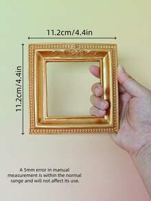 1/2/8/12pcs Vintage European Style Gold Resin Embossed Mini Photo Frame, Suitable For Wallpaper, Decorative Hanging Paintings, Valentine's Day Painting, Decorative Photo Frames And Stands, Back To School, Party Holidays, Angel Oval Small Photo Frames, Photography Props, Nordic Ins Style Accessories, Photography Decor, Photography Props - Gold - View 15