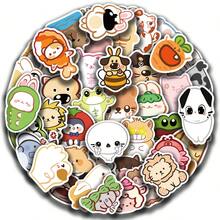 50張抽象動物貼紙，創意塗鴉貼紙，辦公用品，手機與電腦貼紙，耐用精緻酷炫，趣味經典彩色卡通設計，禮物裝飾，手機殼裝飾，可重複使用，適用於水壺、滑板、手機等，完美適合學校用品，節日禮物首選 - 50pcs - 查看 2