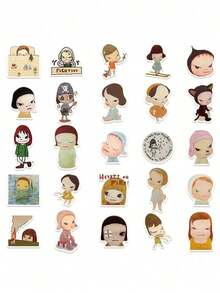 50pcs Abstract Character Cartoon Stickers For Laptop Diy Cell Phone Case  Decorative Stickers3d Decorative Stickers, 11 Phone Case Boy,Diy Phone Case - 多色的 - 查看 7