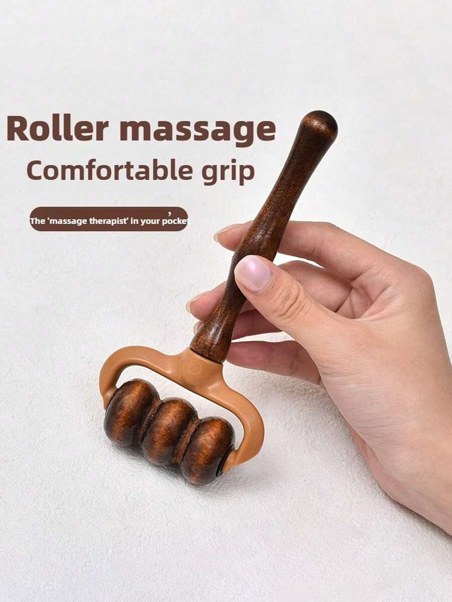 Rodillo de masaje de mano - Masajeador muscular compacto, puede mejorar la circulación sanguínea, adecuado para el cuello, la espalda, los hombros, las manos y la cabeza, adecuado para uso doméstico y de oficina, adecuado para uso después del ejercicio, herramienta pequeña práctica