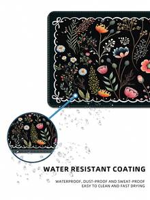 Extra Large Gaming Mouse Pad, XL Size Keyboard Mouse Mat With Stitched Edges, Durable Non-Slip Rubber Base, Suitable For Home Office Work Floral And Plant Designs - View 7