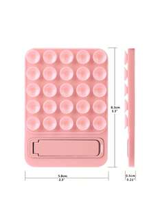 1pc Silicone Suction Cup Holder, Multi-Function Computer & Phone Suction Cup Bracket, Strong Adhesive Phone Stand - Multicolor - View 5