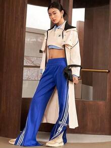 Chaqueta cortavientos Adidas TRENCH de ajuste holgado y versátil, chaqueta práctica de primavera para mujer, chaqueta de alta gama para exteriores, abrigo largo elegante y versátil - Maravilloso blanco - Ver 1