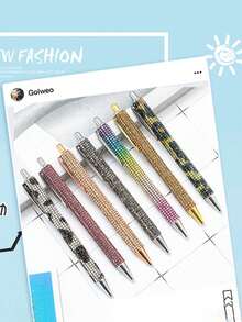 5/3/1pc Rhinestone Decorative Ballpoint Pen, Suitable For Office Signatures, Business Guests, Gift Pens - Multicolor - View 3