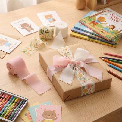 Classroom Decor Bowknot, Ribbon, Colorful Streamer Tear-Off Bags, Atmosphere Decoration