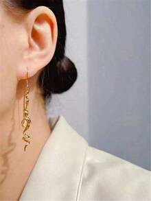1 Pair Women's Abstract Design Retro Ear Cuff, Fashion Cool Elegant Exquisite Dangle Jewelry Accessory - 金子 - 查看 3