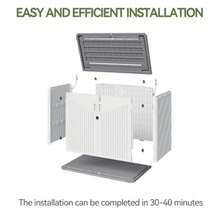 Outdoor Storage Cabinet 35 Cu.Ft Outdoor Trash Can Storage Shed Waterproof Horizontal Storage Shed Outdoor Storage for Garbage Bin Generator and Lawn Mower White - Blanco - Ver 8