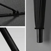 24 Ribs Umbrella Classic Large Umbrellas Strong Windproof Stormproof Black V - Black - View 9