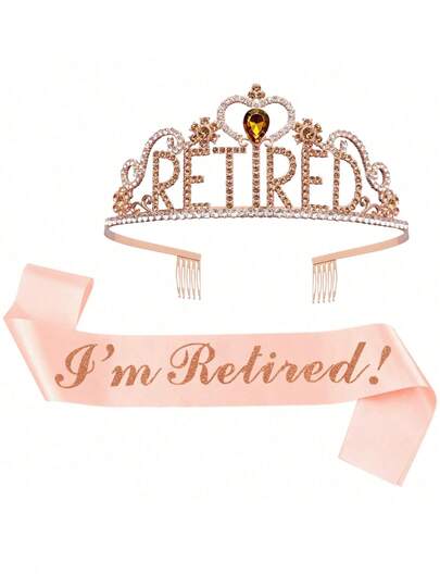 Retirement Crown/Tiara, Retirement Ribbon, I Retired Metal Badge Pin, Retirement Party Decorations, Women/Men Retirement Gift, Women/Men Retirement Gift, Retirement Party Supplies, Gifts, Favors, Farewell Party Decorations