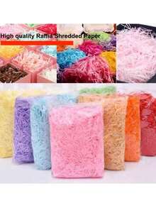 20g/50g/100g Riempitivo per cesto di Pasqua, carta colorata sminuzzata, erba artificiale arricciata premium, adatto per cesti di Pasqua, confezioni regalo fai-da-te, decorazioni per feste di caccia alle uova, decorazioni per la casa e la camera da letto, riempitivo per regali della Festa della Mamma, del Papà e di laurea - Visualizzare 4