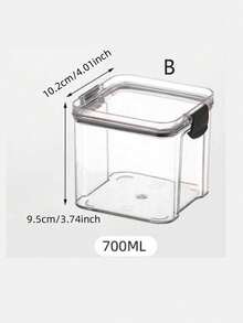 460毫升-1800毫升密封罐储物盒家用储物罐坚果麦片储物盒厨房零食冰箱储物盒1个装 - 無色 - 查看 17