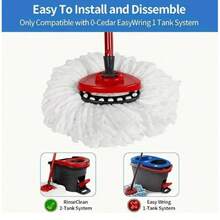 Micro Fiber Rotating Mop Replaces Cover, White, Washable And Durable Mop Cloth, Efficiently Cleans Floors - Suitable Both Dry And Wet Cleaning And Dust Removal - Suitable Living Rooms - Household Cleaning Tools - Trắng - Xem 4