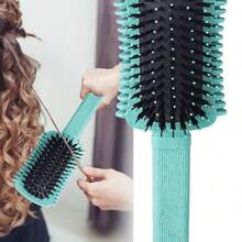 2/1pc Curling Hair Brush, Easy Styling For Defined Curls And Waves, Effective Edge Design, Medium Width Side Edges Effectively Separate And Style Curly Hair, Suitable For Dry And Wet Hair, For Men And Women, Reduces Frizz, Easy Styling At Home Or Travel (Pink, Purple, Green) - 彩色 - 查看 6