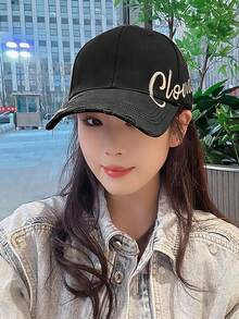 Mũ lưỡi trai unisex, kiểu Hàn Quốc in chữ, vành rộng, chóp cao, mũ bóng chày, mũ chống nắng mùa hè, thời trang đa năng. - A - Xem 8
