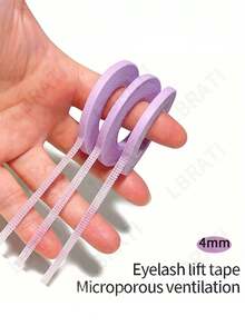 1 Roll 4mm Eyelash Extension Fixing Tool Tape Set, Includes Breathable Hypoallergenic Isolation Tape, Suitable For False Lashes And Makeup - Multicolor - View 2