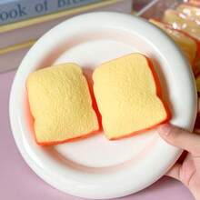 1pc 2026 Realistic Toast Squeezy Toy - Thick Slow Rebound Stress Relief Toy, Lifesaver For Anxiety, Squeezy Toy Collection! - Multicolor - View 7