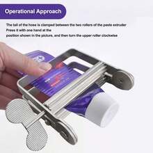 金属牙膏挤压器滚轮，牙膏管挤压器支架（铝合金） - 适用于艺术家、美发沙龙、画家等。 - 銀色 - 查看 6