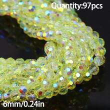 1 pieza Cuentas de cristal facetadas brillantes de 3/4/6 mm de moda, materiales para hacer joyas DIY para collares y pulseras - Hazlo tú mismo - Ver 17
