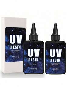 400克/300克/200克/100克高粘度透明UV树脂套装，快速固化低收缩UV环氧树脂，适用于工艺品、浇铸、涂料等。 - UV Resin - 查看 9