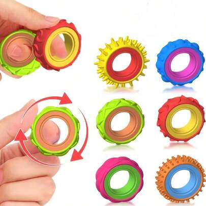 Anello sensoriale rotante, giocattolo antistress rotante, set di giocattoli antistress a rotazione per le dita, regali divertenti, giocattoli, antistress, giocattolo antistress