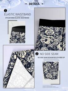 DOKER 1 chiếc quần boxer nam kiểu dáng độc đáo, họa tiết Chicano, tông màu retro tối, chất liệu vải dệt kim, kiểu dáng thể thao rộng rãi, thoáng khí và thấm hút mồ hôi, mềm mại và thân thiện với da, quần lót boxer thể thao thường ngày. - Nhiều màu - Xem 7
