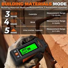 POROMETISTO WT01S Digital Wood Moisture Meter, 5 Parameter Modes, Dual Probe Wood Humidity Tester, Building Material Moisture Detector - C - View 5