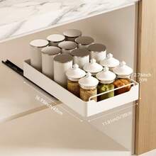 Pull-Out Storage Rack, No-Drill Sink Cabinet Pull-Out Organizer | Kitchen Seasoning/Cookware Pull-Out Storage Rack | Sliding Drawer And Kitchen Storage Organizer | Perfect Gift For Mother's Day, Father's Day And Anniversary - Multicolor - View 14