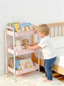 OBOVAY 1 pieza Carrito metálico multiusos para habitación de bebé, móvil, estantería multifuncional para decoración de guardería, artículos esenciales para recién nacidos, dormitorio de niños, artículos esenciales para bebés recién nacidos - Multicolor - Ver 6
