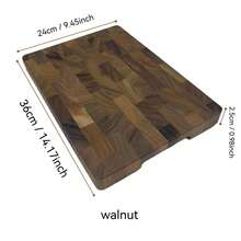 MIYORK 1pc Walnut Wood Cutting Board, Thick Solid Wood Chopping Board For Home Kitchen, Commercial Restaurant, Camping, Durable And Easy To Clean, Natural Texture And High-Quality Design - Walnut Wood Cutting Board - View 7