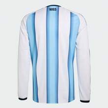 Adidas Áo đấu sân nhà số 26 của đội tuyển Argentina dành cho nam, phiên bản dành cho người hâm mộ World Cup của đội tuyển quốc gia Argentina, tay dài, nhanh khô KA8126 - Xanh và trắng - Xem 2