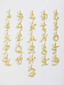 1件装奢华复古个性化皇冠字母&妈妈心形吊坠项链，女士款，镶嵌精致锆石，手牵手心形吊坠，完美的母亲节和生日礼物 - 金色 - 查看 4