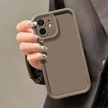 3pcs Gradient Photo Frame Dopamine Matte Phone Case Compatible With Apple X/XR/11/12/13/14/15/16/17/Pro/Plus/ProMax, Full-Body Protective Cover, Minimalist Design, Cute Cartoon Style, Perfect Protection For Your Phone - Black + White + Brown - View 2